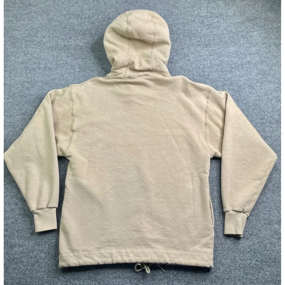 Russell Athletic Hoodie Mens S Tan High Cotton Vintage Made in USA Drawstring